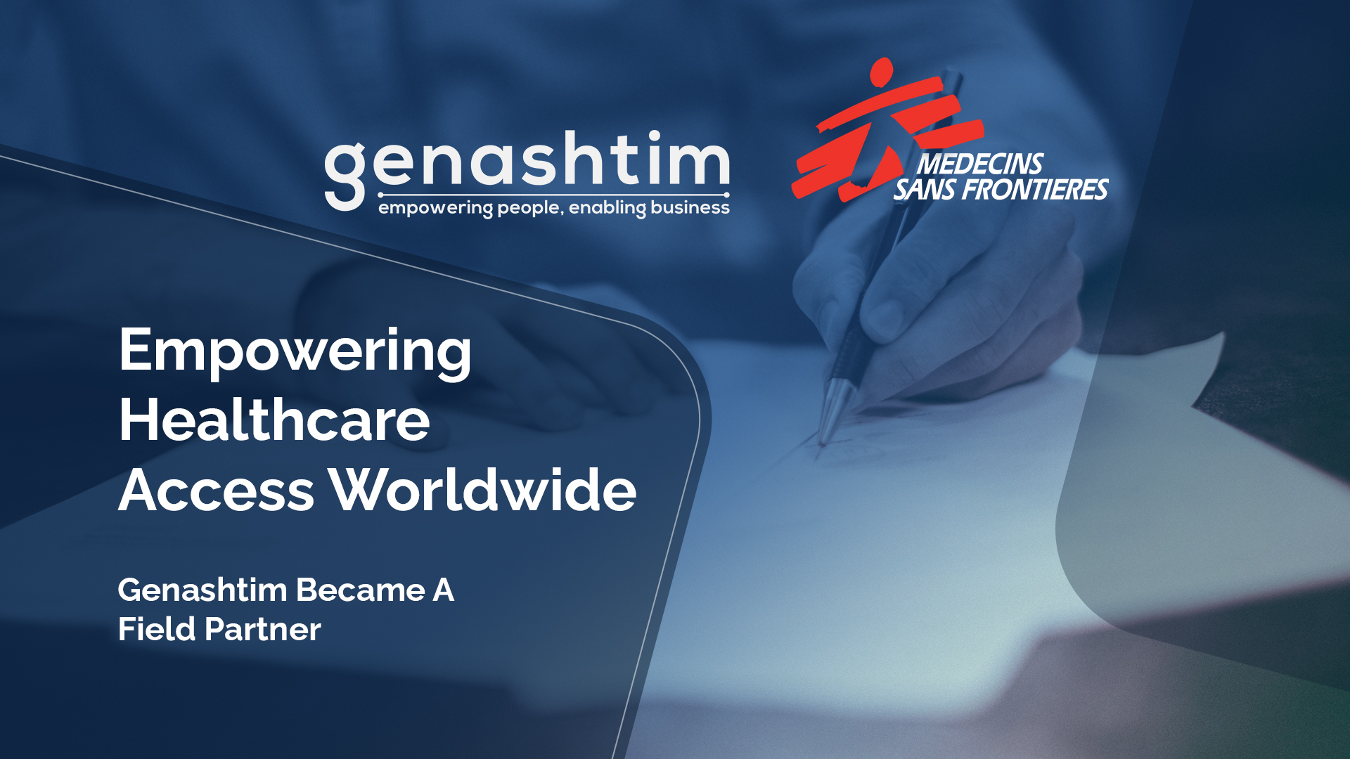 Genashtim Partners with Médecins Sans Frontières Australia in Addressing Global Healthcare Crisis